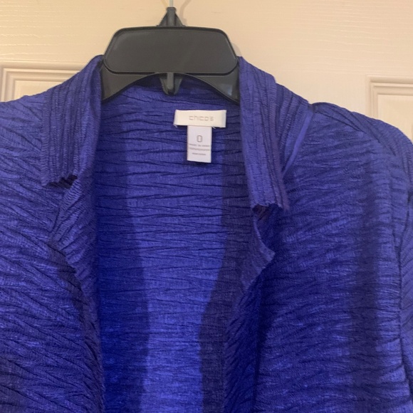 Chico’s Purple Lightweight Open Front Jacket sz 0 - Picture 3 of 5